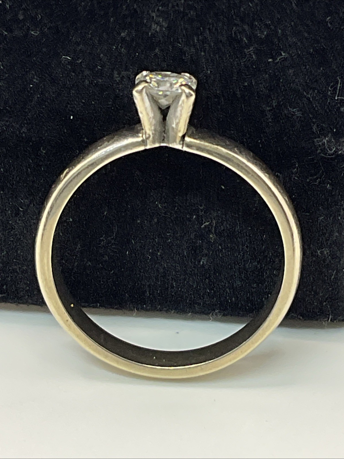 CLASSIC Solid 13K White Gold Solitaire Round Genu… - image 18