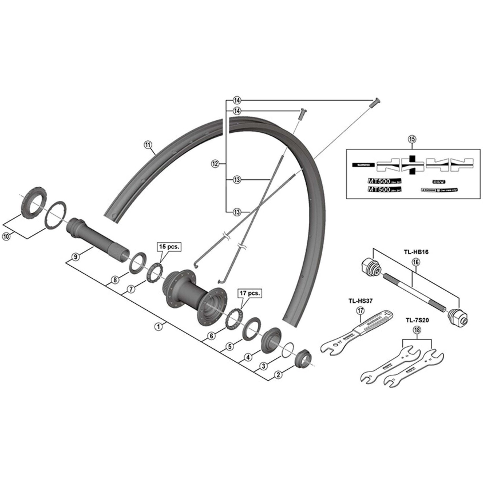 Shimano Spares HB-M618 right hand lock nut