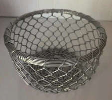 Metal Round Sturdy Basket Country Kitchen Decor eggs Round