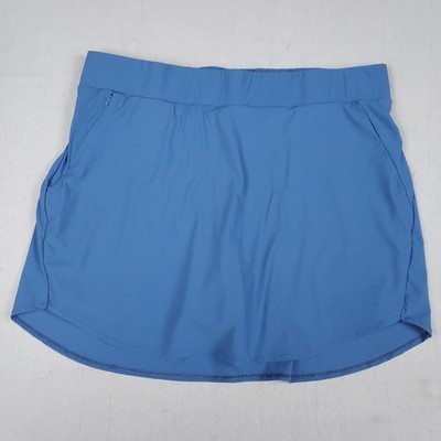 All In Motion Women's Large Blue Athletic Skort Built In Shorts Zip Pocket 
