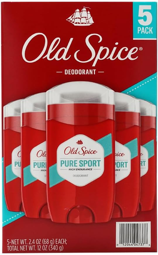 Old Spice Pure Sport High Endurance Deodorant, 2.4 Oz, 5-Count - Picture 8 of 12
