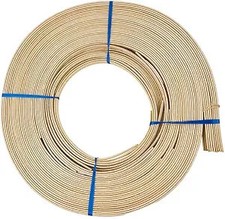 3/8" Flat Oval Reed - 1 Pound Coil - Rattan Reed for Basket Weaving, Wicker Furn