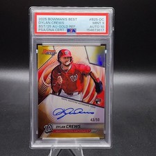 2025 Bowmans Best of 2025 Rookie AUTO Dylan Crews B25-DC Gold /50 PSA 9 AUTO 10