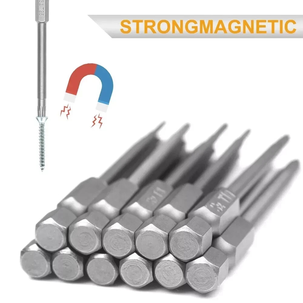 11pcs T6-T40 Magnetic Head Torx Screwdriver Bit Set Security Tamper Proof Star