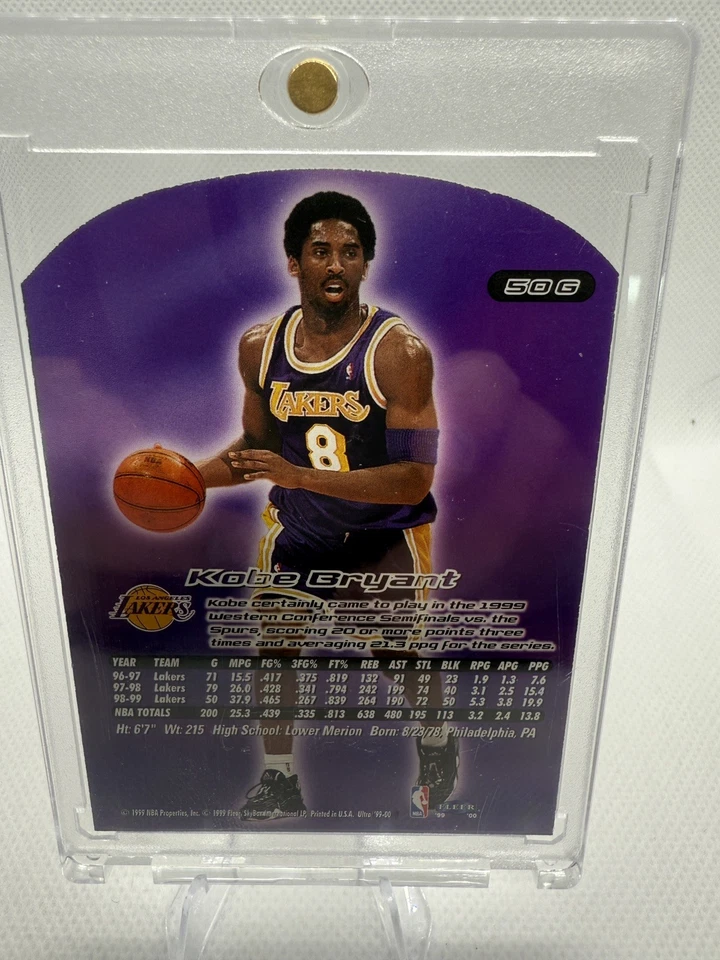 1999-00 Fleer Ultra - Kobe Bryant #50G Gold Medallion Edition - Image 2 of 2