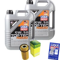 Inspektionspaket 10L Liqui Moly 5W-30 FüR Opel Vivaro Kasten 2.0 Cdti 2.5