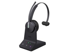 Yealink Headset WH64 Mono UC DECT Bluetooth kabellos mit Basis schwarz BRANDNEU
