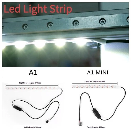 Upgrade Led Light Strip For Bambu Lab A1/A1mini Ra95 Fill Light 24V White Li^^p