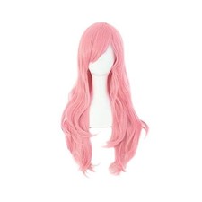 28 Inch Pink Curly Synthetic Wig for Costume and Cosplay Use