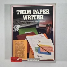 RARE Vintage Term Paper Writer Personal Choice Software For Apple IIe 1986