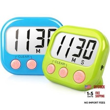 Large Magnetic Digital Timer for Kids - Classroom Timers - Blue Green - Large