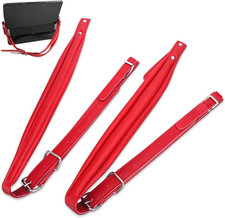 Adjustable PU Leather Accordion Strap for 16-120 Bass Instruments Red 