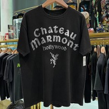Vintage 90s Chateau Marmont Hollywood T-Shirt | Rare Black Retro Tee ON TREND Vintage 90s Chateau Marmont Hollywood T-Shirt | Rare Black Retro Tee ON TREND
