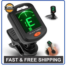 LCD Clip On Chromatic Acoustic Electric Guitar Bass Ukulele Banjo Violin Tuner