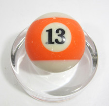 Vintage 2 1/4" Billiard Ball 13 Orange Stripe Pool Replacement Single