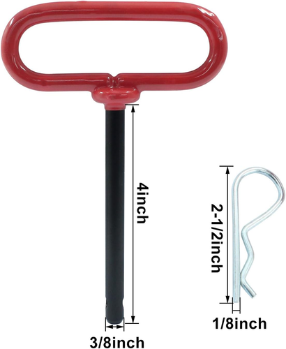 2 Pcs 3/8 x 4 Inch Trailer Tow Hitch Pin and Clip, Tractors Hitch Cotter Pins... - Picture 12 of 12