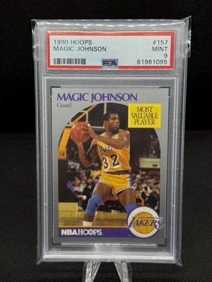 Magic Johnson PSA 9 MINT 1990 Hoops MVP Los Angeles Lakers