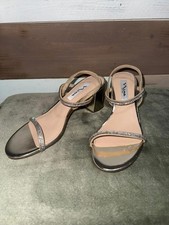 Nina Nissy Crystal Strap Block Heel Sandals Brand New, Elegant Evening sz 8