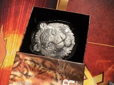 2022 Chad 1 oz Silver Tiger Shaped High Relief Coin .999 Fine (w/Box) !