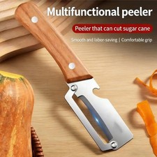 1 Pc Stainless Steel Peeler with Wooden Handle Fruit Vegetable Slicer-NEW