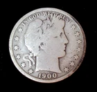 1900 Barber Half Dollar Silver Coin