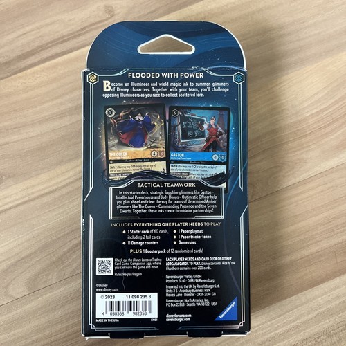 Disney Lorcana: Rise of the Floodborn Starter Deck - bursztyn i szafir  - Zdjęcie 2 z 2