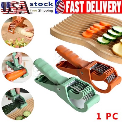 1PC Salad Cutter Banana Slicer Vegetable Cutter Stainless Steel Fruit Slicer