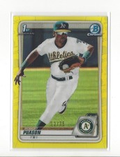 2020 Bowman Chrome Prospects Yellow Refractor #BCP145 Robert Puason A's /75 