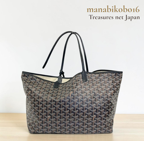 GOYARD Saint Louis PM Tote Bag Black GOYARD Women USED Has damage ARO120071