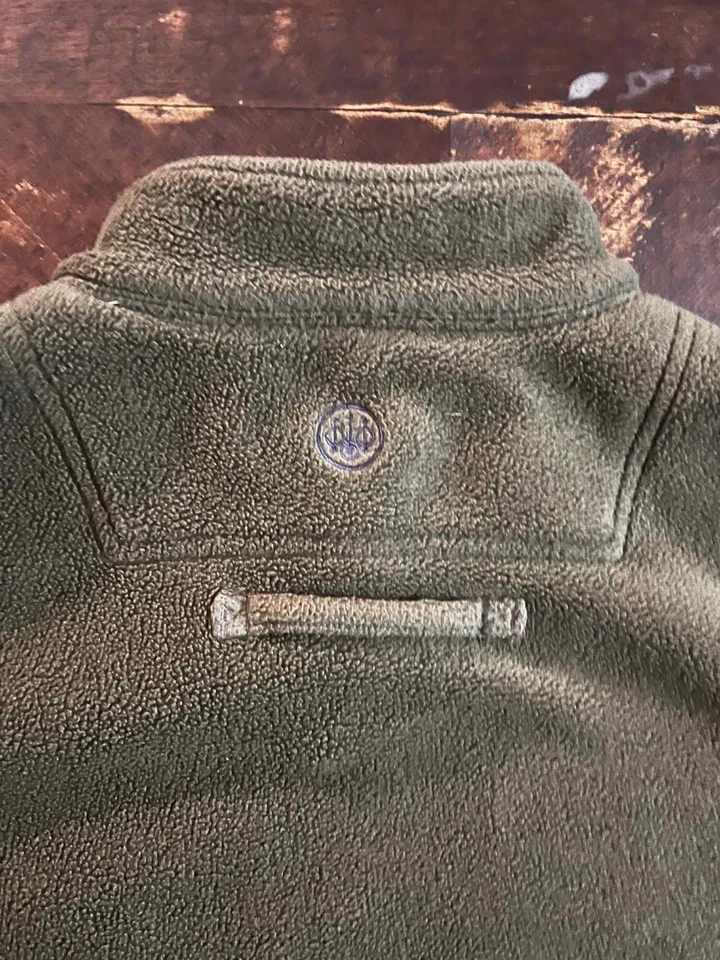 Beretta Hunting Vest Mens X-Large Dark Green Shooting Fleece Pockets Full Zip XL - Image 4 of 4