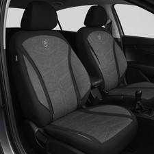 2x Sitzbezüge passend für Ford Ka 2 RU8 (Schwarz-Weiß) | Vordersitze MT5