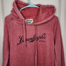 Leinenkugel's Hoodie Womens XL Red Heather Pullover Sweatshirt Blue 84 Beer Logo