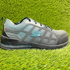 Skechers Bulklin Lyndale Womens Size 8.5 Gray Composite Toe Safety Work Shoes