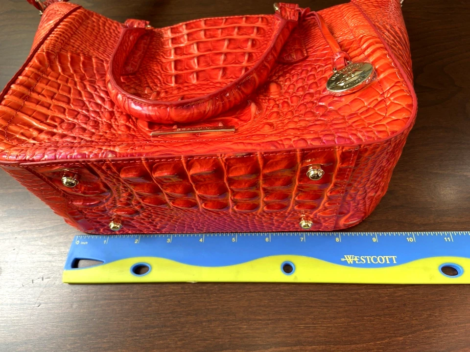 Bolso Bandolera Bolso de Mano BRAHMIN Pequeño Ashlee FLAME Melbourne Cuero Nuevo sin Etiquetas Foto 4 de 4