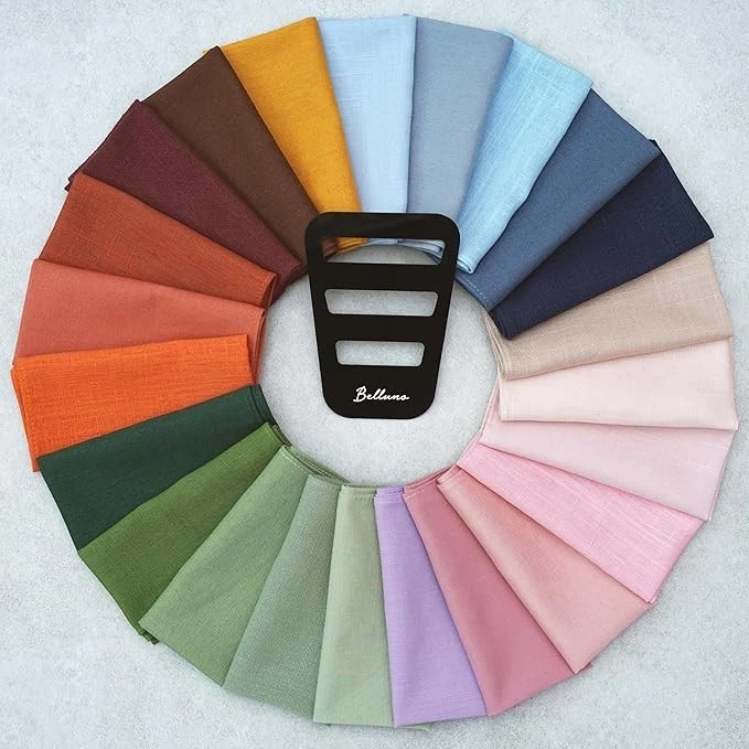 Cuadrado de bolsillo blanco BELLUNO para hombre, mezcla de algodón y lino Foto 3 de 3