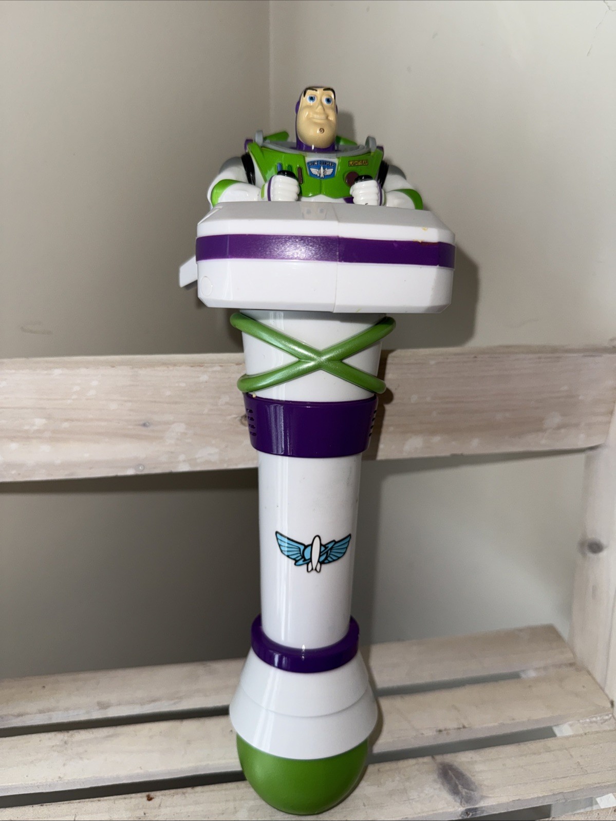 Disney Parks Toy Story Buzz Lightyear Light-Up Talking Bubble Blower Wand