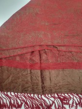 PASHMINA Vintage 70 Pashmina, 30 Silk Shawl Wrap Scarf Red Paisley 70"X28"