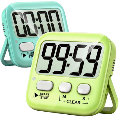 2 Pack Digital Kitchen Timer Magnetic Countdown Loud Silent Large Display