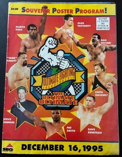 UFC Ultimate Ultimate 1995 Souvenir Poster Program SEG Rare Dan Severn Tank 95