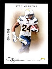 2012 PRIME SIGNATURES #152 RYAN MATHEWS 84/499 CHARGERS