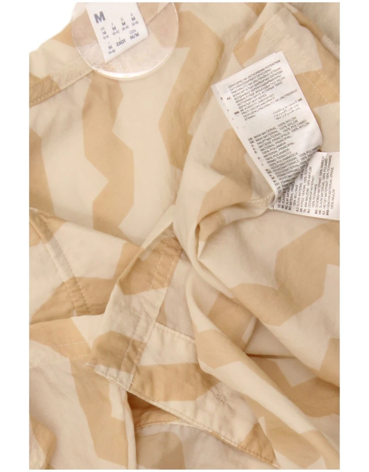 REEBOK Womens Oversized Shirt Blouse UK 12/14 Medium Beige Striped BM16 — 第 3/4 张图片