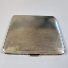 Vintage Solid Silver Cigarette Case Asprey & Co, London 1937, 104g
