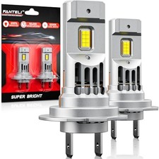 Latest Bulbs, 90,000LM 6500K White Super Bright, 1:1 Halogen Size, H7