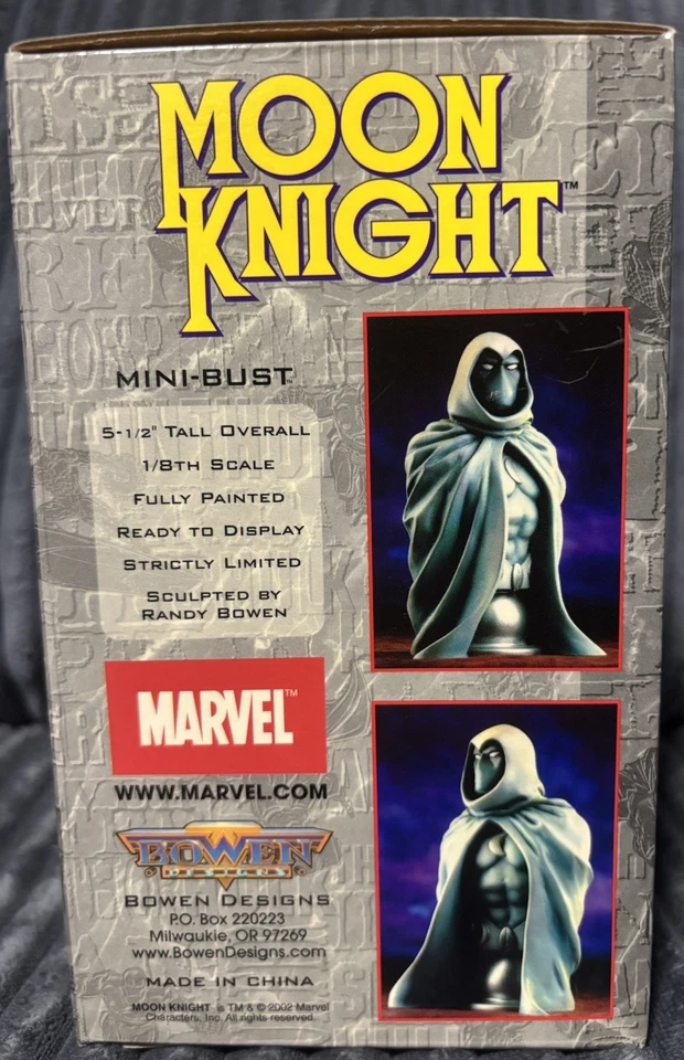 Bowen Designs Marvel 5.5" Caballero Luna Mini Busto Estatua 1824/5000 Foto 2 de 3