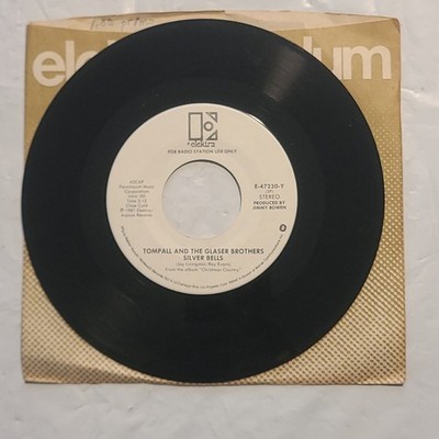 Tompall - Silver Bells/ Johnny Lee- Please Come Home for Christmas 45 RPM Record