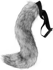 Animal Cat Wolf Fox Dog Faux Fur Tail for Halloween Party Cosplay Costume Access