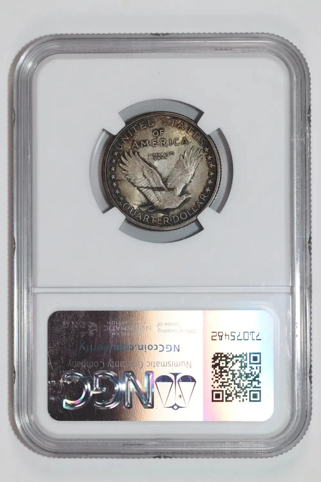 1917-D TYPE 1 STANDING LIBERTY QUARTER NGC MS64 - Image 2 of 2