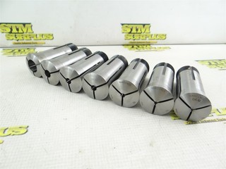LOT OF 7 HARDINGE 5C METRIC COLLETS 2MM TO 20MM SIZE RANGE