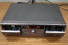 JVC TD-W217 Double Cassette Deck Dual Tape Player Recorder Stereo, Tested, Works