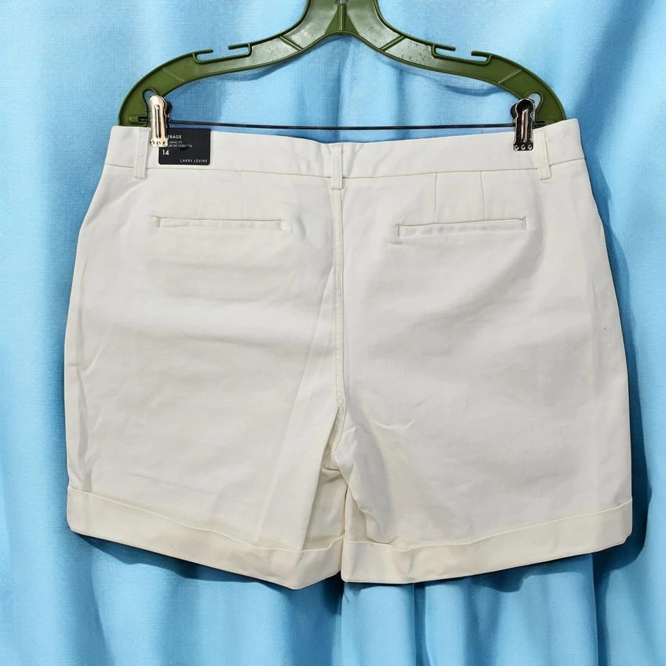 Pantalones Cortos Larry Levine Ajuste Promedio Armario Essential - Talla 14 Foto 2 de 4